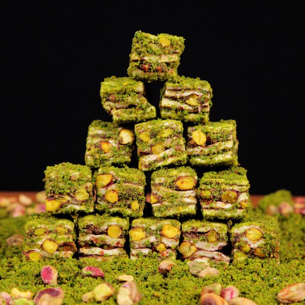 Duble Antep Fıstıklı Çikolatalı Baklava Lokum 1 KG