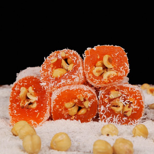 Portakallı Fındıklı Hindistancevizli Sarma Lokum 1 KG